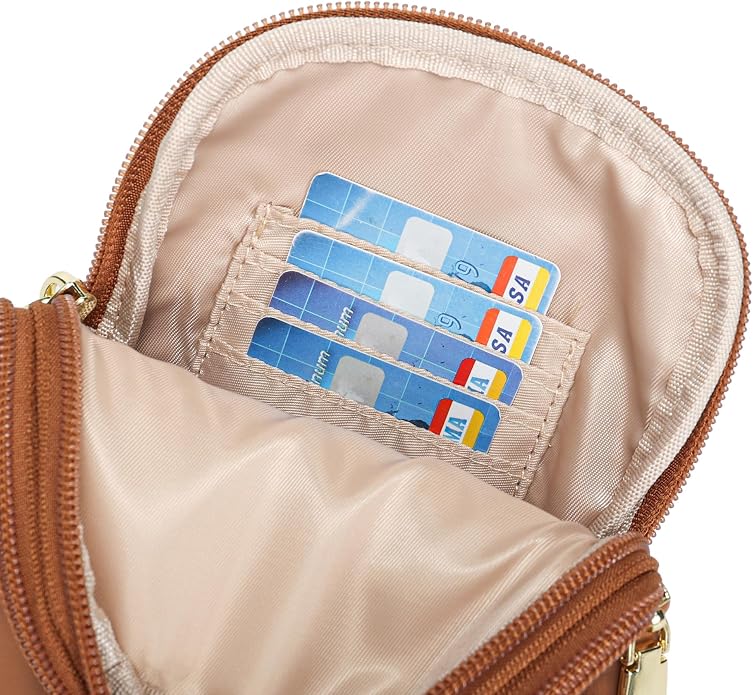 Lightweight Small Crossbody Sling Bag for Women | Mini Travel Purse,Multi-pocket with Card Slots,Durable Vegan Leather,Everyday Carry