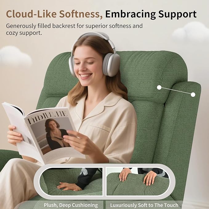 Power Lift Recliner Chair for Elderly with Remote Control - Heavy Duty 330 lbs Snowflake Velvet Fabric, Compact Electric Lift Chair for Seniors Small Spaces Living Room Bedroom