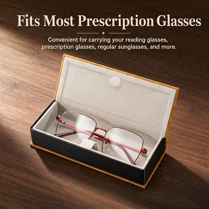 Vemiss Hard Shell Eyeglass Cases, Lightweight Portable Glasses Case for Women Men