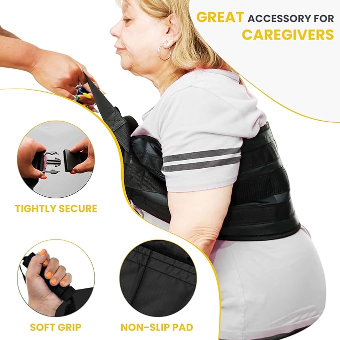 35 Inch Patient Transfer Sling For Elderly and Disabled - Lift Assist for Elderly, Gait Belt For Seniors, Patient Lift Mobility Equipment For Elderly, Transfer Belt Lifting Strap for Bedridden Injured