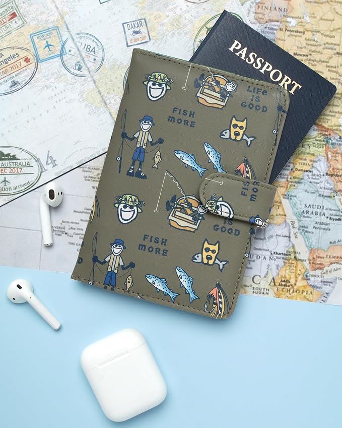Life is Good Travel Passport Cover, Card Slots, Snap Closure | Slim Design, Card Slots, Snap Closure, Fits Neatly in a Purse or Backpack, Keeps Documents and Boarding Pass Organized