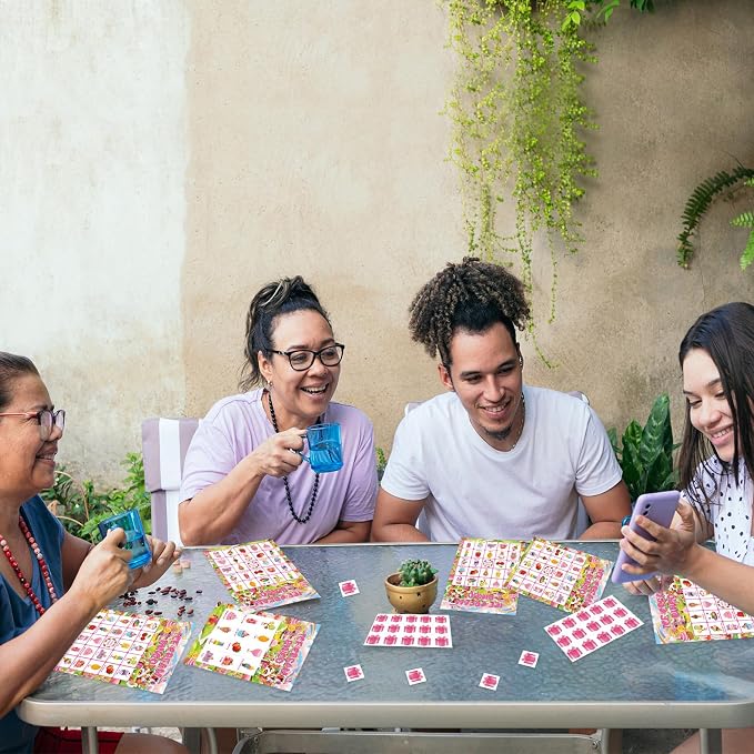 24 Players Ice Cream Bingo Cards, Sweet Ice Cream Bingo Game Cards Summer Party Games for Birthday Holiday Party Wedding School Classroom Group Activities Favors Supplies