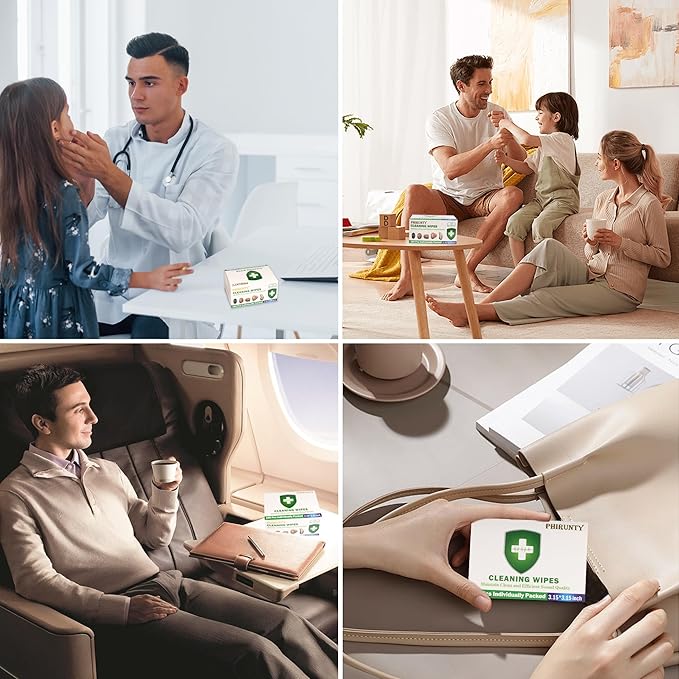 100 Count Hearing Aids Cleaning Wipes Individually Packaged, Hearing Aid Audio Wipe Cleaning Tool Kit Supplies Hearing Aid Accessories, Suitable for All Hearing Aid Brand and Hearing Aid Type