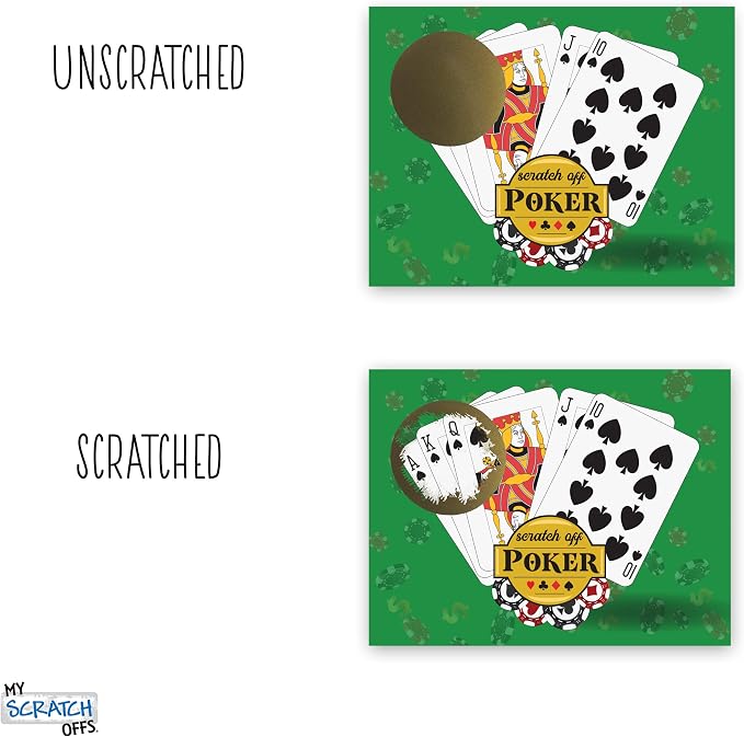 My Scratch Offs Casino Night Scratch Off Games 26 Pack, Poker | Scratch Off Game Cards are ideal for casino party favors, supplies, fundraising, events, businesses, holidays and gatherings