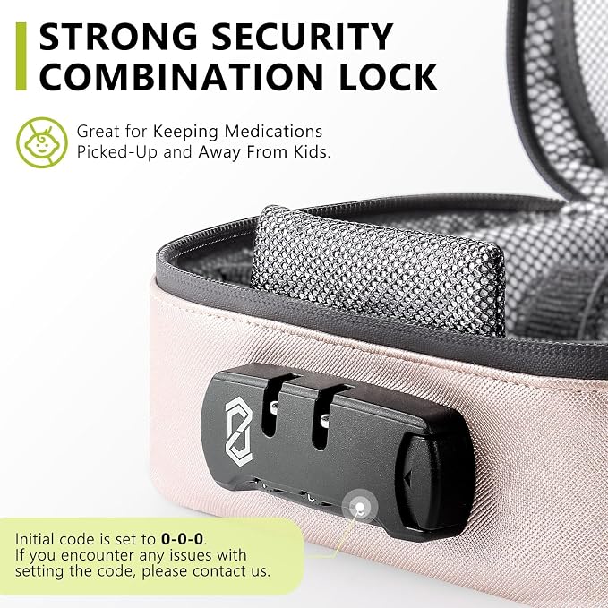 OZCHIN Smell Proof Bag with Combination Lock File Organizer Case Container Medicine Odorless Storage Lock Box Great Gift for Friend