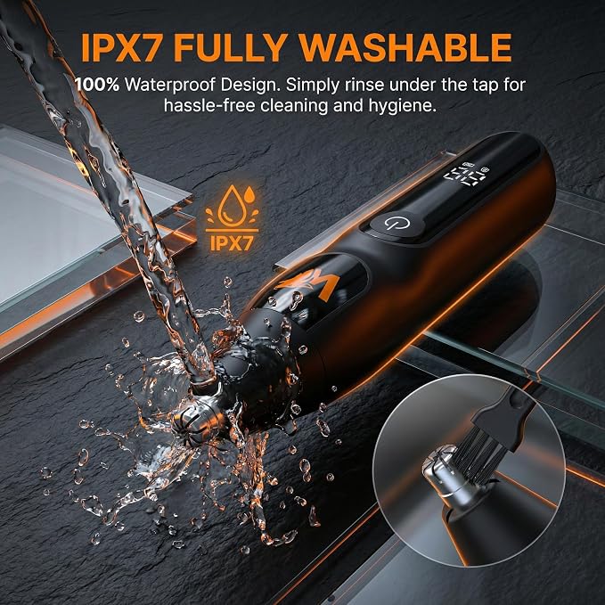Nose Hair Trimmer for Men & Women – Powerful 8000 RPM Motor, Wet/Dry Use, Electric Nose & Ear Hair Clipper with Travel Lock, USB Rechargeable, Portable Grooming Tool
