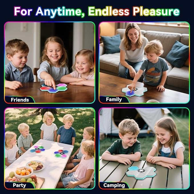 ETPlanet Light Up Memory Game Handheld Electronic Toys with Lights and Sound Effects, Smart Multi-Function Desktop Metronome, Puzzle Memory Rhythm Training Board Challenge for Kids Ages 3 4 5 6 and Up