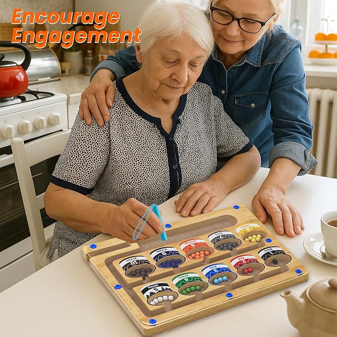 Dementia Activities for Seniors, Sorting Board Matching Activity Memory Game, Alzheimers Activities for Elderly with Dementia Products, Handheld Busy Boxes Gifts for Dementia Patients