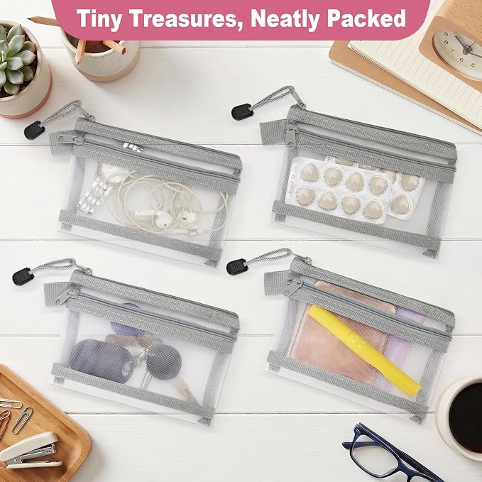 Medicine Lock Box with Code, Lockable Storage Box for Phone Medicine Safe Pill Fridge, Storage Bin for Home Office Gift, Includes Mesh Zipper Pouch, Pink