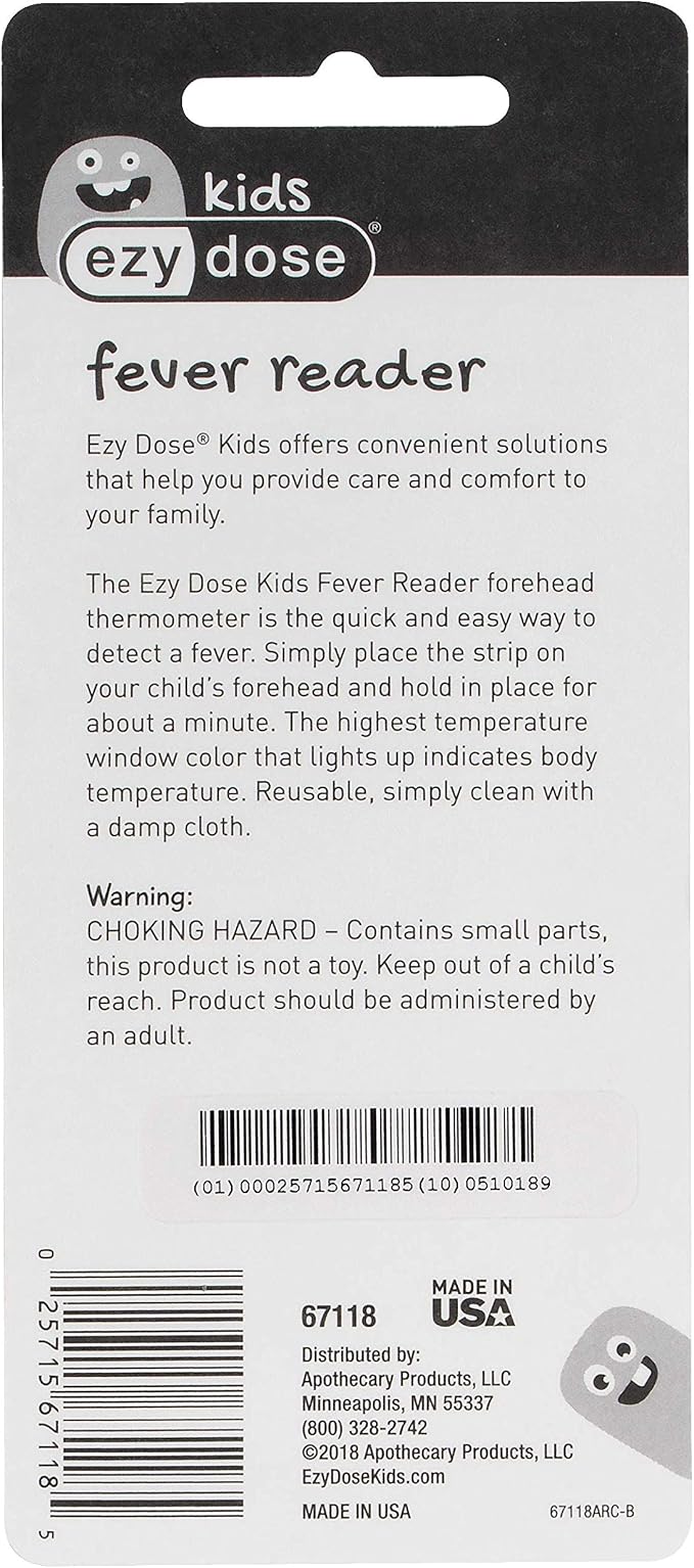 EZY DOSE Kids Thermometer for Fever for Baby and Toddler, Celsius & Fahrenheit, Reusable, Home & Travel, 10 ml