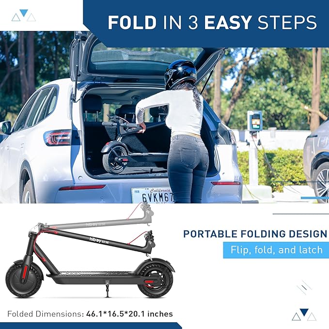 Hiboy Electric Scooter, 430W–750W Motor, 8.5"–10" Tires, 19–25 MPH Top Speed, 17–25 Miles Long Range, Commuter Electric Scooter for Adults with Dual Braking System