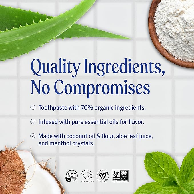 Dr. Bronner’s All-One Toothpaste – Anise, 5 oz, 3-Pack – Fluoride-Free Toothpaste for Adults, SLS-Free, 70% Organic & Natural Ingredients, Vegan, Helps Freshen Breath, Reduce Plaque, Whiten Teeth