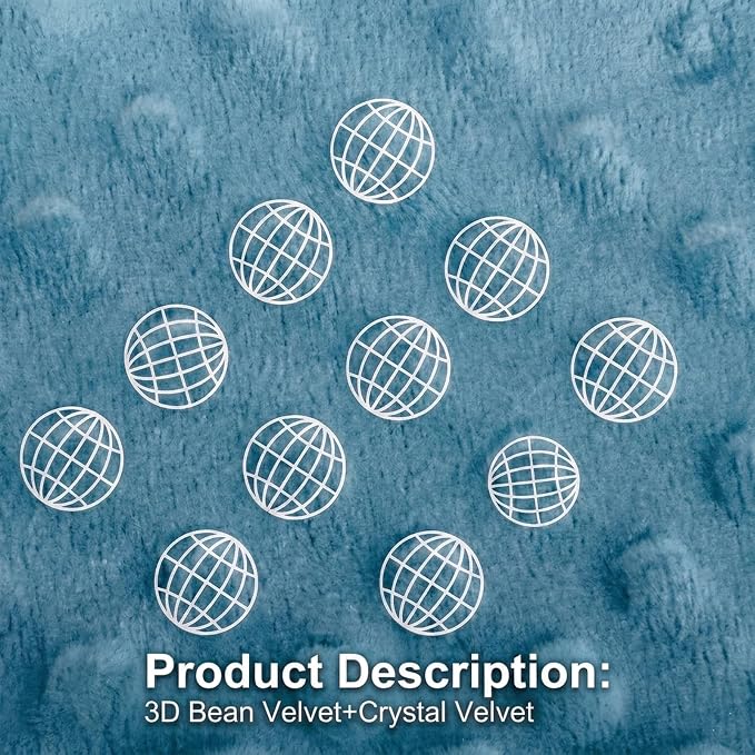 Fidget Blanket for Adults with Dementia, Sensory Blanket Mat for Alzheimers Patients, Dementia Activites for Senior, Gift for Dementia Patients,Sensory Toys for Autism (Lake Blue)