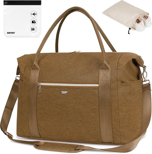 WANDF For Spirit Airlines Personal Item Bag 18x14x8 Underseat with Wet Pocket & Shoe Compartment & Tsa Approved Toiletry Bag