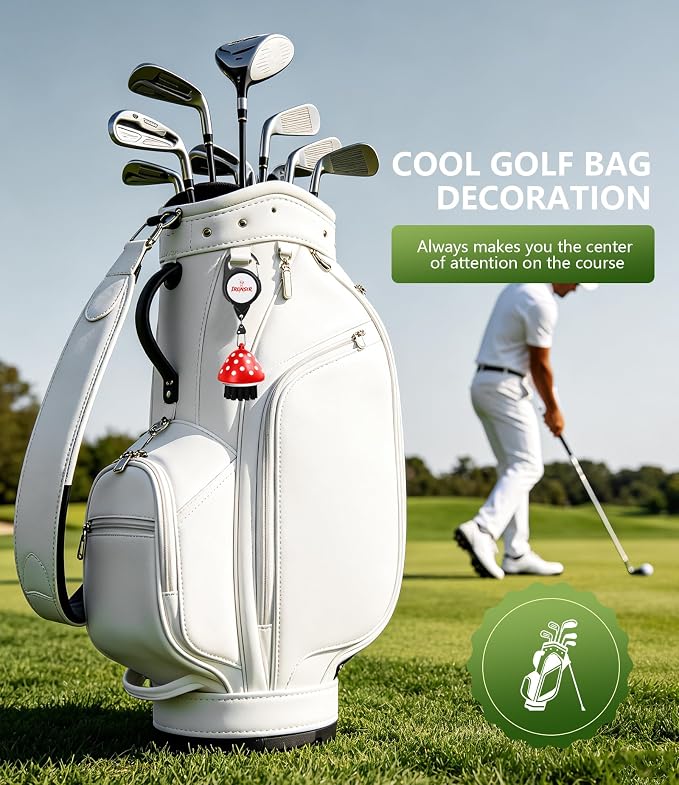 Mini Golf Club Brush Cleaner with Retractable Clip, Cool Golf Accessories for Men/Women Golf Stuff Golf Gadgets Unique Golf Golf Gifts for Men