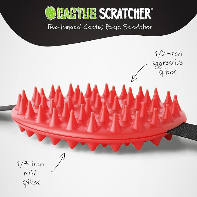 Original Back Scratcher - 2-Sided Back Scratching Tool for Hard-to-Reach Area, Durable 45" Strap with Ball Handles for Towel Like Operation, Universal Gifts for Men and Women, Red