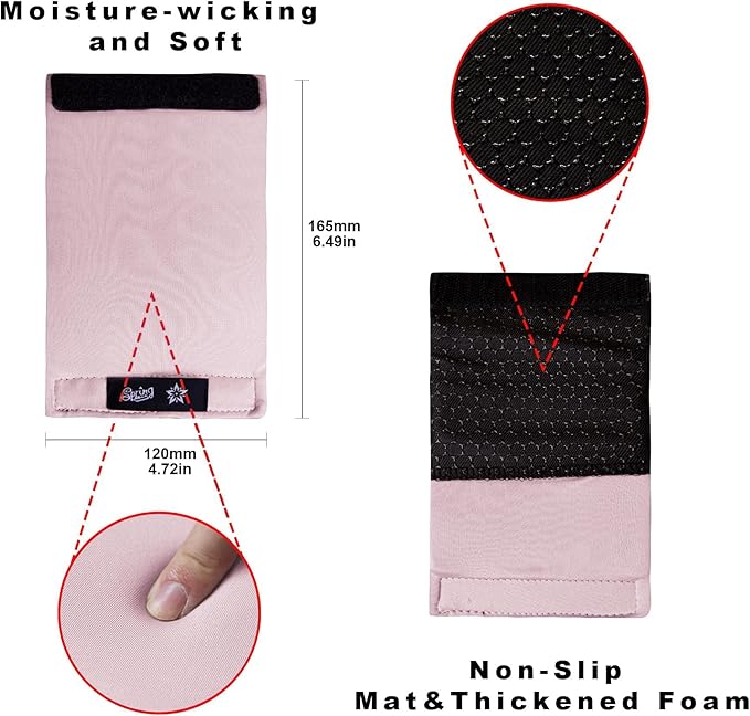 Universal Walker Padded Covers Non-Slip Cushion Foam for Folding Wheelchair Rollator Walker Grips Padded Hand Covers 2-Pack Walker Pads for Hands Pink
