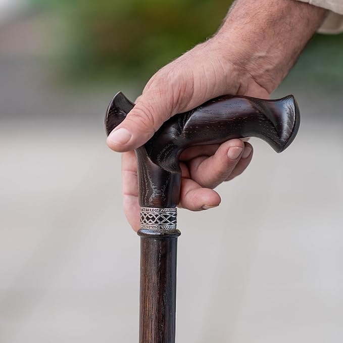 Asterom Walking Cane for Men & Women - Handmade, Ergonomic, Wooden Canes - Cool Walking Sticks for Seniors
