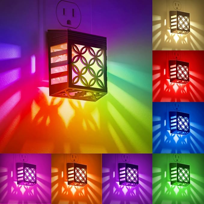 Night Lights Plug Into Wall [2 Pack], LED Night Light | Color-Changing, Plug in Night Light, 8 Color RGB, Dusk-to-Dawn, Night Light for Kids, Nightlights for Children, Baby