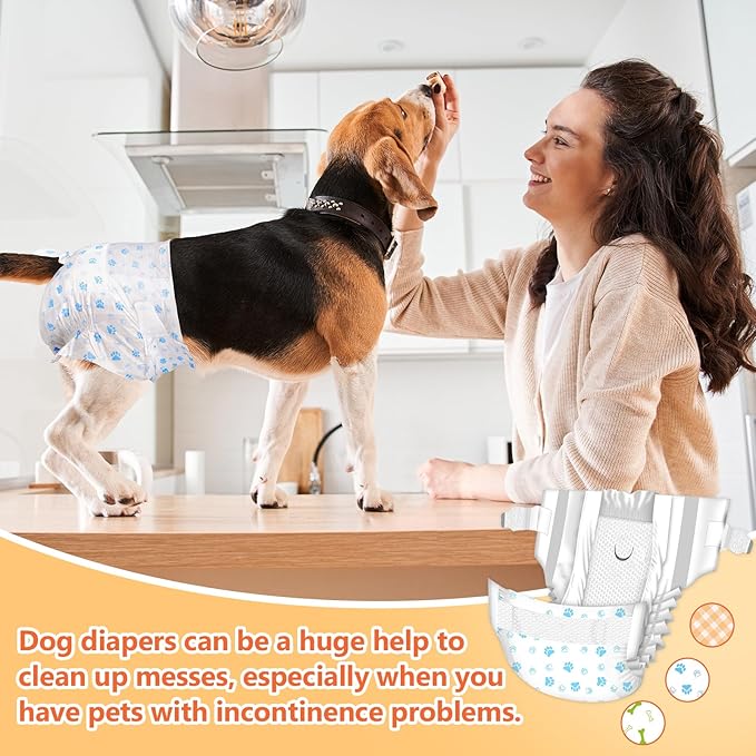 Pet Soft Dog Diapers Female - Disposable Puppy Diapers, Cat Diaper 12pcs Small