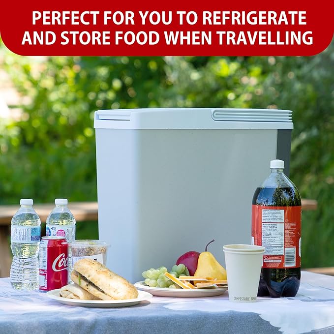 Koolatron 12V Iceless Cooler & Warmer – Portable Electric Cooler/Nevera Portátil Eléctrica for Car Truck Camper Boat, Hard Sided Mini Fridge for Camping Picnic Travel Lunch Food Drinks Office 18 qt