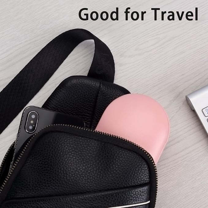 Muf 2 in 1 Contact Lens Case and Glasses Case, Double Sided Design with Mirror, Portable Travel Kit with Tweezer, Remover and Solution Bottle, Pink