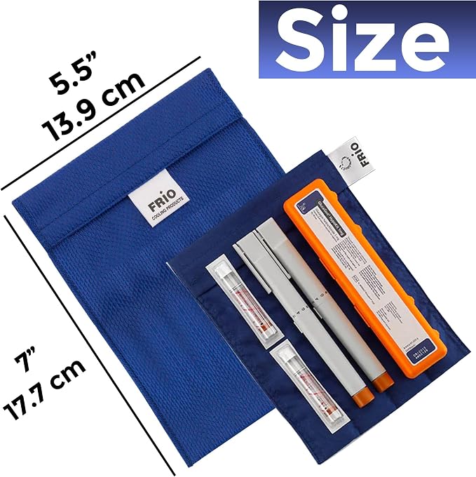 FRIO Cooling Wallet - Insulin & GLP-1 Cooler for 45+ Hours - Blue - Large