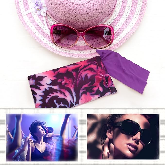 Soft Sunglasses case | Large Glasses Case Holder - Eyeglass Pouch Squeeze Top | Glasses pouch Lightweight Extra Layers