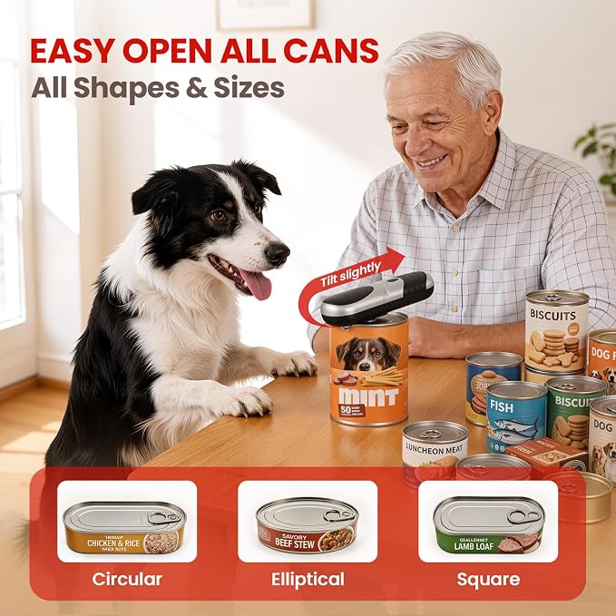 Can Opener Electric One Touch Automatic Electric Can Opener | One touch operation, built-in magnetic lid catcher. Food safe, friendly for arthritis hands, practical home kitchen tool
