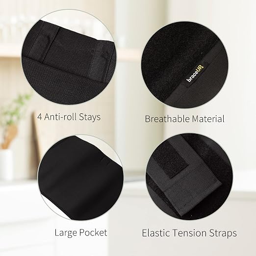 BraceUP Plus Size Back Brace for Woman and Man - Extra Large Lower Back Support with Straps and Compressions, Back Pain Relief, Abdominal Plus Size Binder (5XL 74-86 In)