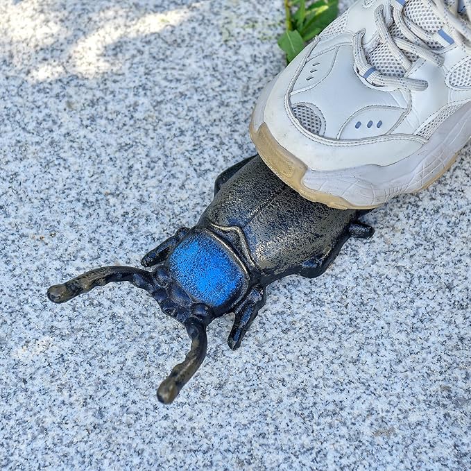 Sungmor Cast Iron Beetle Statue Boot Jack, Vintage Heavy Duty Boot Puller, Cowboy Boot Remover Helper, Rustic Shoe Jack Remover for Work Boots, Garden Boots, Home and Garden Decor Statue