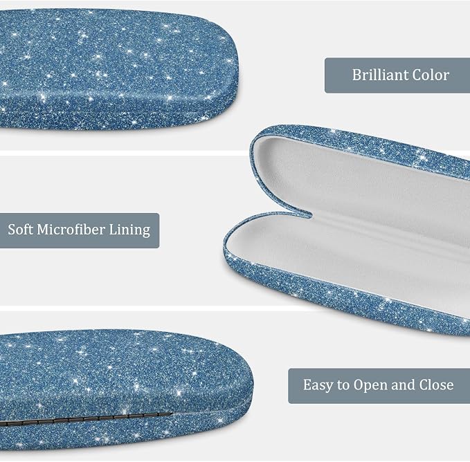 FINTIE Hard Shell Eyeglasses Case, Portable Protective Glasses Cover Eyeglass Holder Box with Cleaning Cloth for Men Women
