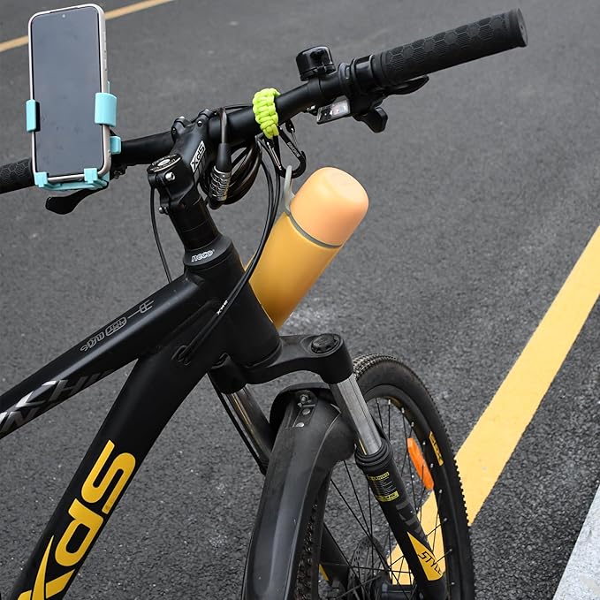 BRAVESHINE Paracord Keychain Carabiner Clip | D Ring Hanger Lanyard Hook | 7.3inch Long | for Stroller, Water Bottle, Key, Backpacks, Men, Women, Luggage, Car Seat Headrest, Fence, Bag Charms