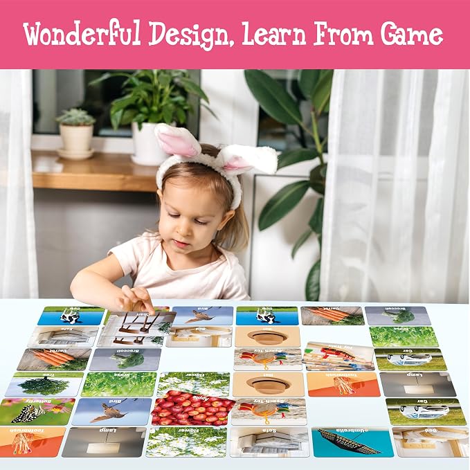 80 PCS Daily Items Matching Game, 40 Designs Everyday Objects Memory Cards Engaging Picture Match Game, Educational Learning Toys Enhance Memory & Matching Skills for Kids Ages 3 and Up