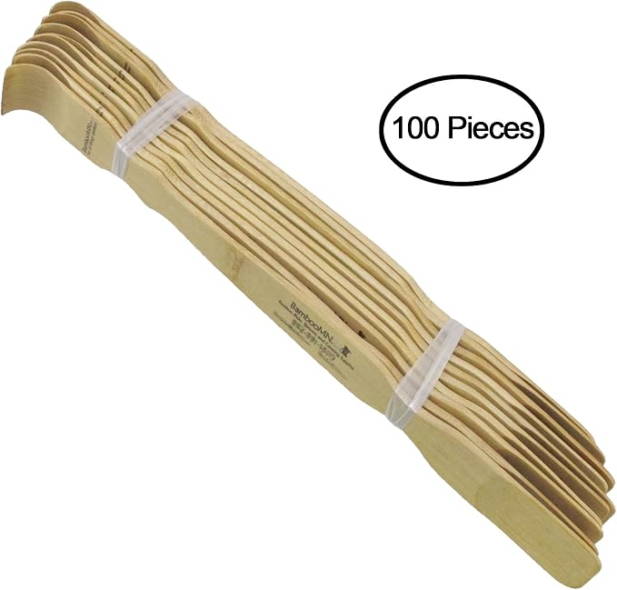 BambooMN Brand 100 Piece 17.5 Inch Logo Traditional Back Scratchers Shoehorn