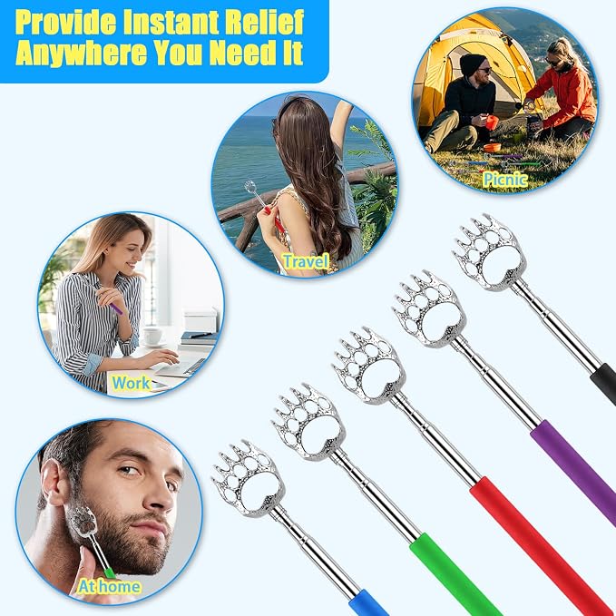 HOFASON 10 Pack Bear Claw Back Scratcher Adults Christmas Stocking Stuffers | Bulk Fathers Day Dad Gifts, Men Adults WomenThanksgiving White Elephant Gifts, Prizes Birthday Gift for Mom Dad Wife Husband