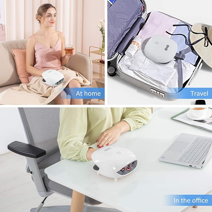 COMFIER FSA Wireless Hand Massager with Heat,3 Levels Compression & Heating,Rechargeable Hand Massager Machine for Carpal Tunnel,Christmas Gifts for Women,Men, HSA