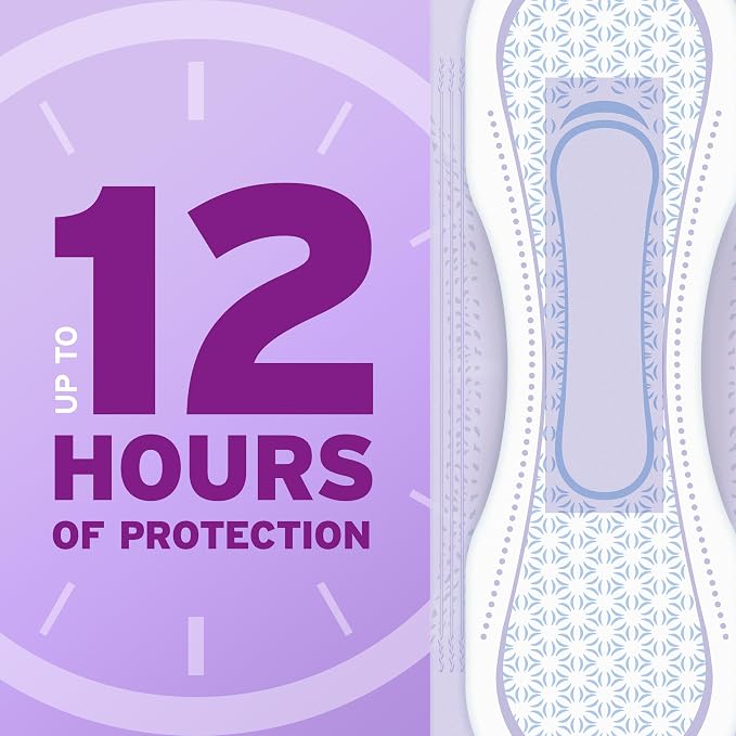 Poise Incontinence & Postpartum Pads for Bladder Leaks, 7 Drop Ultra Absorbency, Long Length, 39 Count, Packaging May Vary (Pack of 2)
