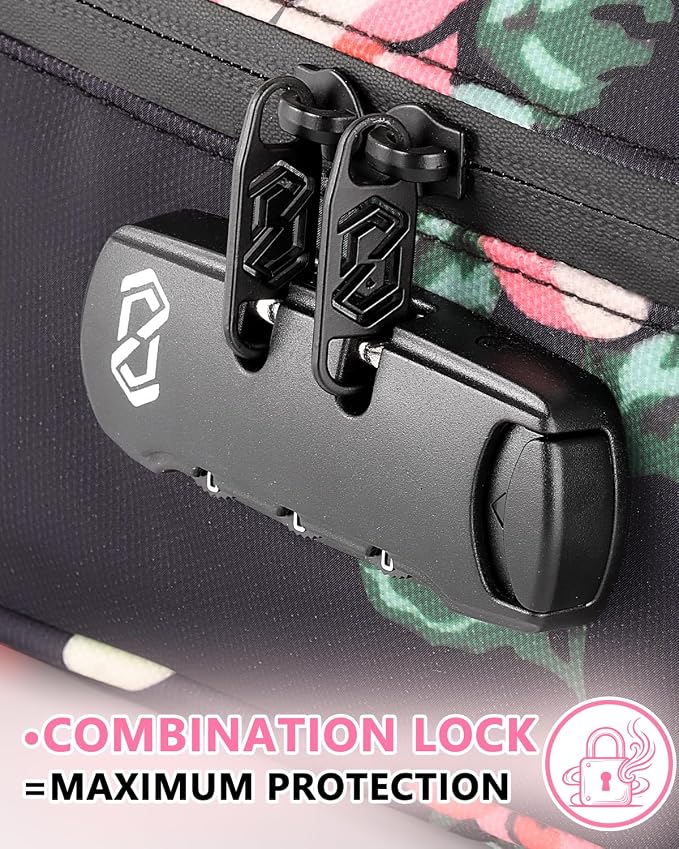 OZCHIN Smell Proof Bag with Combination Lock File Organizer Case Container Medicine Odorless Storage Lock Box Great Gift for Friend