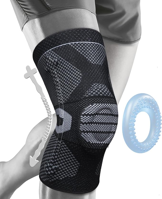 NEENCA Professional Knee Brace for Pain Relief, Medical Knee Compression Sleeve, Upgraded Knee Support with Horizontal Knit Tech for Meniscus Tear, ACL, Arthritis, Joint Pain, Runner, Workout...
