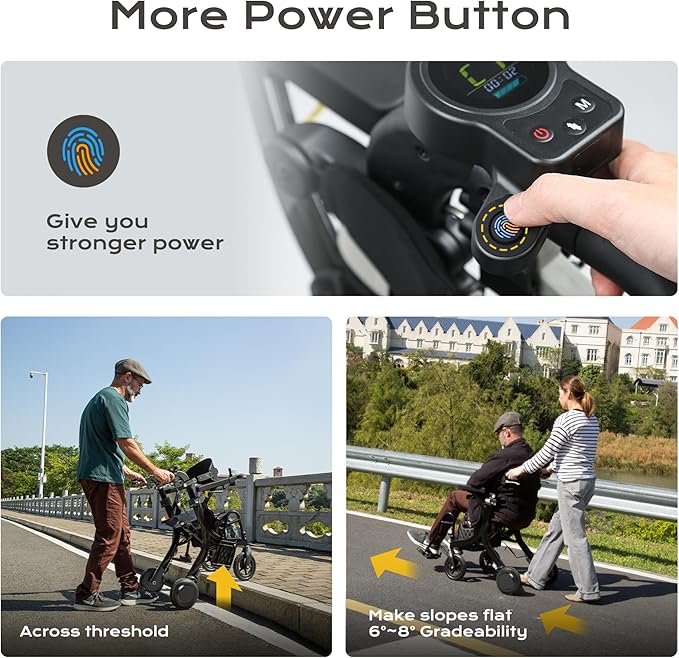 4 in 1 Rollator Walker Electric Wheelchair Combo,Electric Rollator Walker with Power Assist,Foldable Lightweight Transport Wheelchair,600W Magnesium Alloy Motor–Ideal for Elderly & Rehab