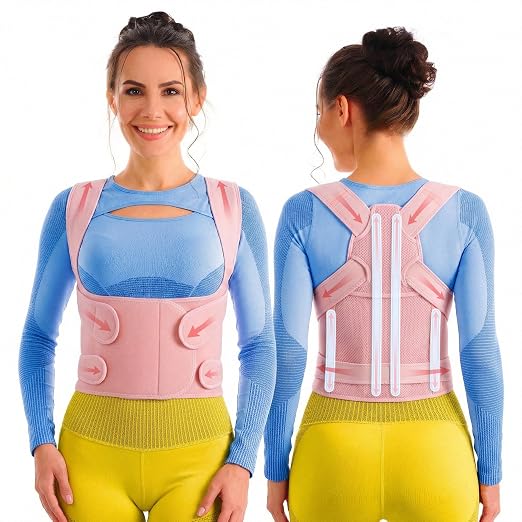 Selbite Back Brace Women and Men, Back Brace for Upper and Lower Back Pain Relief, Full Back Support with Adjustable Straps, Breathable and Comfortable