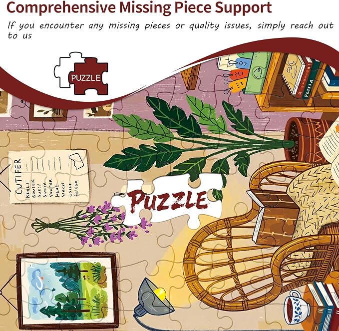 1000 Piece Jigsaw Puzzles for Adults, Kitchen Puzzle with 1:1 HD Poster, Precise Interlocking, Letter Markings on Back, Dust-Free, Stress Relief & Ideal Family Game Gift