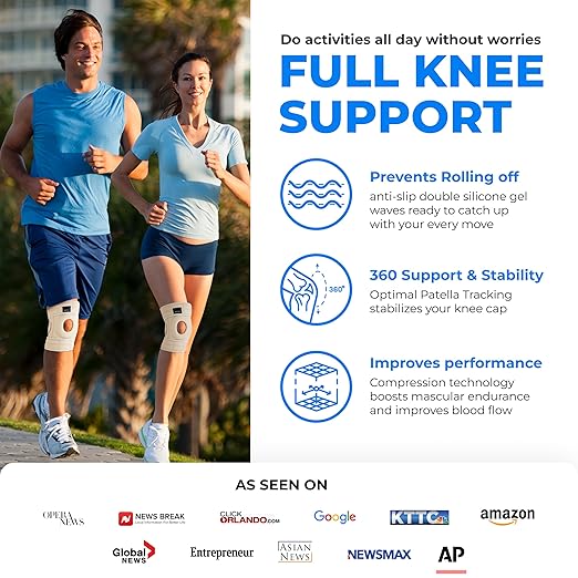 Modvel ELITE Knee Brace for Men & Women – Patella Gel Pads & Side Stabilizers for ACL, Meniscus Tear, Arthritis & Injury Recovery – Maximum Support for Running, Sports & Joint Pain Relief