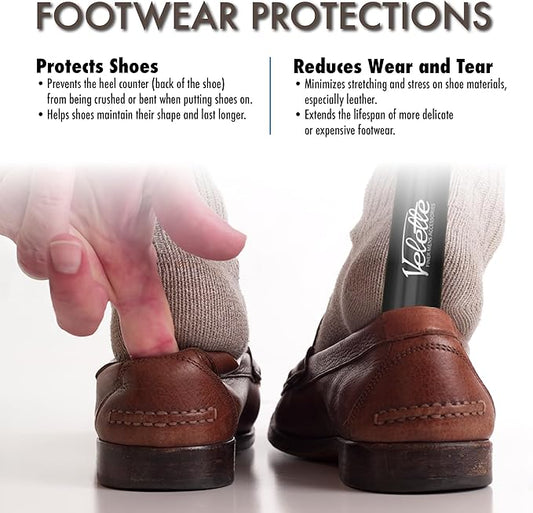 Velette 2-Pack 30" Extra Long Shoe Horn - Plastic Shoe Horn Long Handle for Seniors, Men, Women & Kids - Boot Horns, Shoehorn Long-Handle, Elderly Must Haves - Shoes Spoon, Helper, Gifts for Seniors