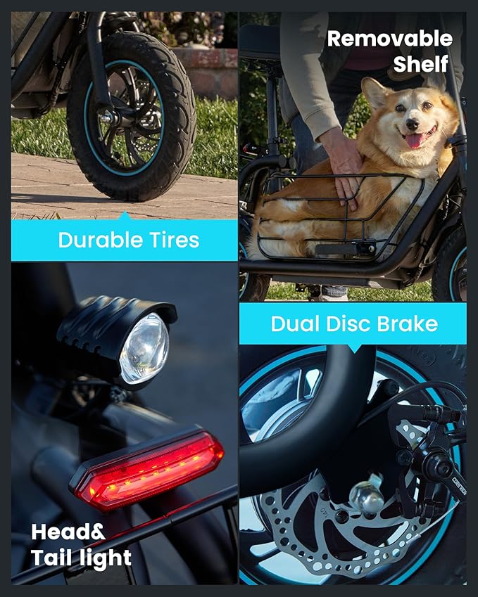 Gyroshoes Electric Scooter with Seat for Adults & Teens, 550W Powerful Motor, 20-Mile Range, Speed up to 18.6MPH, Ample Storage for Pets & Cargo, Electrically-Powered Motor Scooters