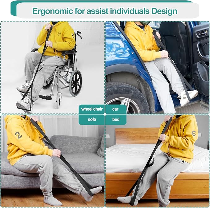 42 Inch Long Leg Lifter,Leg Strap with Large Foot Loop,Leg Lifter After Hip Replacement for Hip Kit for Seniors,Knee Replacement Recovery Aids