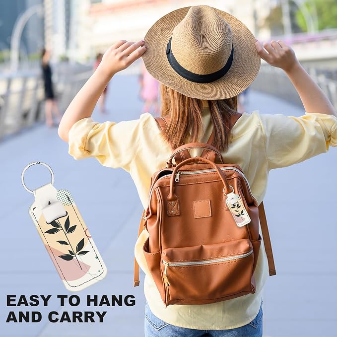 Cute Chapstick Holder Keychain,Lipstick Neoprene Clip-on Lip Balm Holder for Woman
