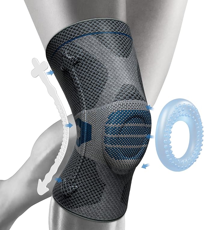 NEENCA Professional Knee Brace for Pain Relief, Medical Knee Compression Sleeve, Knee Support with Horizontal Knit Tech for Meniscus Tear, ACL, Arthritis, Joint Pain, Runner, Workout