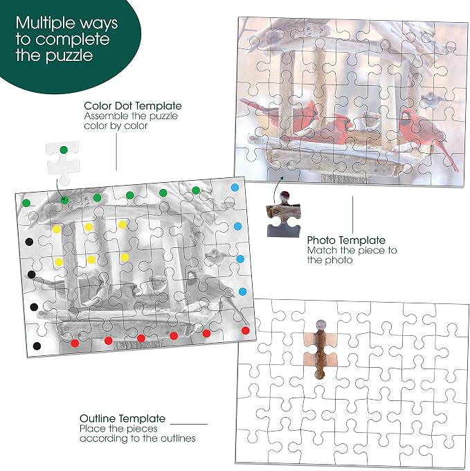 Keeping Busy Birdfeeder Dementia Puzzles Activities for Seniors | Alzheimer Products for Elderly Patients | Fun Memory Game Toy & Cognitive Brain for Senior Citizens w/Memory Loss or Alzheimers 35 PC